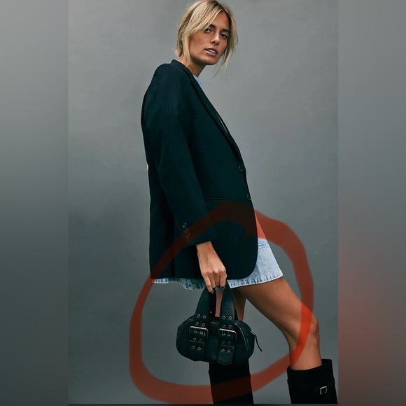 NWT Free People Say Yes Handbag-Black - Picture 2 of 4